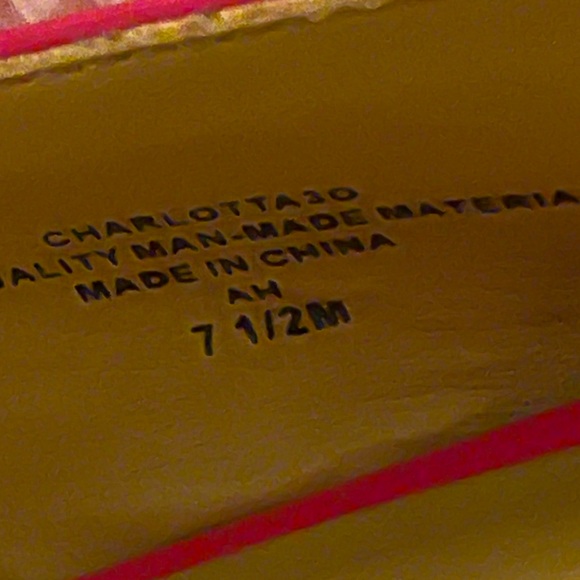 Nine West hot pink wedge cork sling back 7.5 - Picture 5 of 5